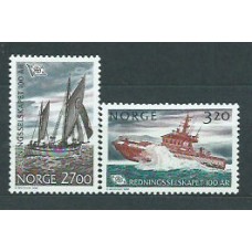 Noruega - Correo 1991 Yvert 1023/4 ** Mnh Barcos