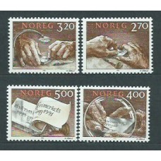 Noruega - Correo 1991 Yvert 1027/30 ** Mnh Dia del Sello