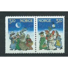 Noruega - Correo 1991 Yvert 1039/40a ** Mnh Navidad