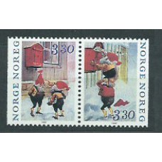 Noruega - Correo 1992 Yvert 1069/70a ** Mnh Navidad