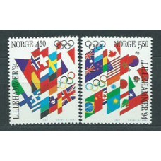 Noruega - Correo 1994 Yvert 1104/5 ** Mnh Juegos Olimpicos en Lillehammer