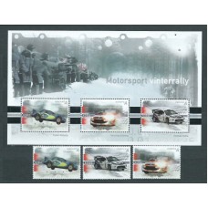 Noruega - Correo 2007 Yvert 1542/4+H,34 ** Mnh Deportes. Coches