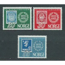 Noruega - Correo 1955 Yvert 355/7 ** Mnh Centenario del Sello