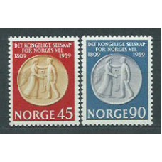 Noruega - Correo 1959 Yvert 392/3 * Mh