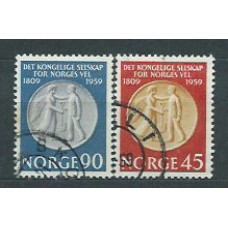 Noruega - Correo 1959 Yvert 392/3 usado