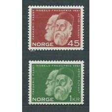 Noruega - Correo 1962 Yvert 421/2 * Mh Premio Nobel de la Paz
