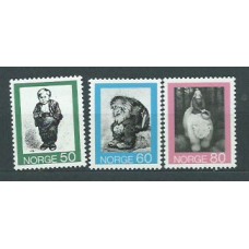 Noruega - Correo 1972 Yvert 611/3 ** Mnh Pinturas