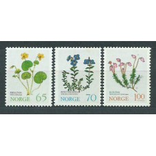 Noruega - Correo 1973 Yvert 627/9 ** Mnh Flores