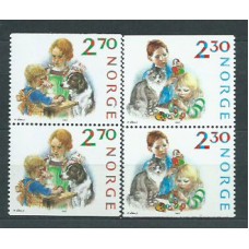 Noruega - Correo 1987 Yvert 940/1a ** Mnh Navidad