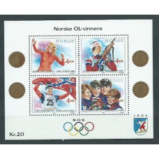 Noruega - Correo 1989 Yvert 980/3 ** Mnh Juegos Olimpicos de Lillehammer