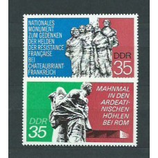 Alemania Oriental Correo 1974 Yvert 1663/4 ** Mnh