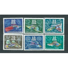 Alemania Oriental Correo 1976 Yvert 1852/7 ** Mnh Peces