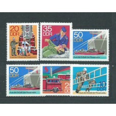 Alemania Oriental Correo 1977 Yvert 1946/50 ** Mnh Bomberos