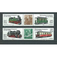 Alemania Oriental Correo 1980 Yvert 2220/3 ** Mnh Trenes