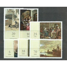 Alemania Oriental Correo 1982 Yvert 2375/80 ** Mnh Pintura