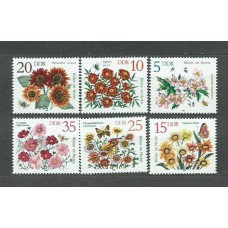 Alemania Oriental Correo 1982 Yvert 2386/91 ** Mnh Flores