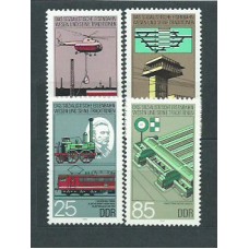 Alemania Oriental Correo 1985 Yvert 2591/4 ** Mnh Trenes