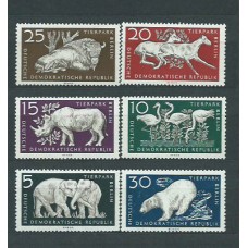 Alemania Oriental Correo 1956 Yvert 276/81 ** Mnh Fauna