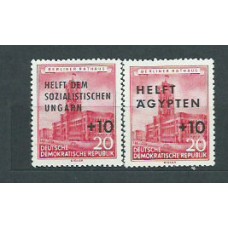 Alemania Oriental Correo 1956 Yvert 282/3 ** Mnh