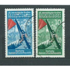 Alemania Oriental Correo 1957 Yvert 329/30 usado