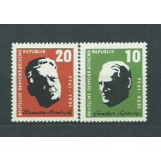 Alemania Oriental Correo 1957 Yvert 331/2 usado