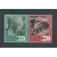 Alemania Oriental Correo 1958 Yvert 382/3 ** Mnh Tesoros Artisticos