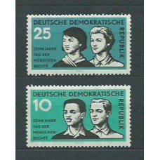 Alemania Oriental Correo 1958 Yvert 384/5 ** Mnh