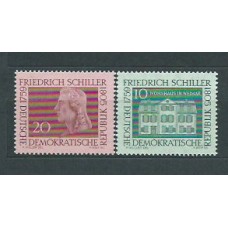 Alemania Oriental Correo 1959 Yvert 449/50 ** Mnh Personajes