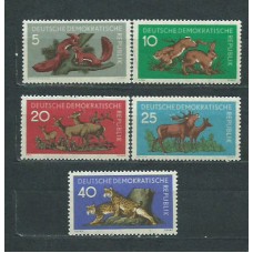 Alemania Oriental Correo 1959 Yvert 453/7 * Mh Fauna