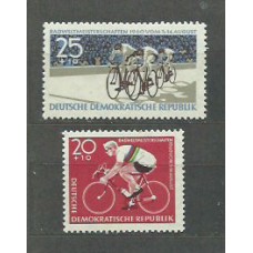 Alemania Oriental Correo 1960 Yvert 495/6 ** Mnh Deportes Ciclismo