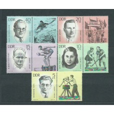 Alemania Oriental Correo 1963 Yvert 686/90 ** Mnh Deportes , deportistas