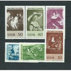 Alemania Oriental Correo 1967 Yvert 983/8 ** Mnh Pintura