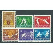 Polonia - Correo 1963 Yvert 1271/6 ** Mnh Deportes. Esgrima