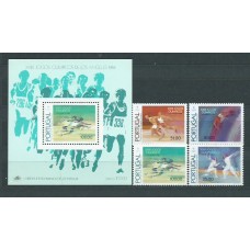 Portugal - Correo 1984 Yvert 1614/7+H.46 ** Mnh Juegos Olimpicos Los Angeles