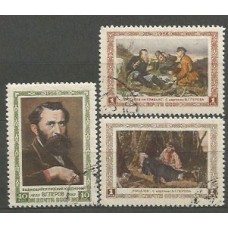 Rusia - Correo 1956 Yvert 1803/5 usado Pintura