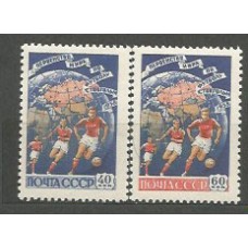 Rusia - Correo 1958 Yvert 2056/7 * Mh Fútbol