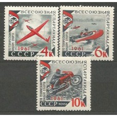 Rusia - Correo 1961 Yvert 2431/3 ** Mnh Deportes