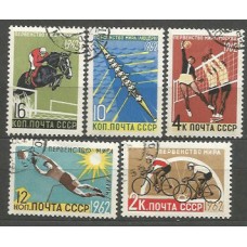 Rusia - Correo 1962 Yvert 2529/33 usado Deportes