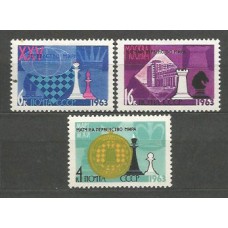 Rusia - Correo 1963 Yvert 2669/71 * Mh Ajedrez