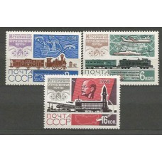 Rusia - Correo 1965 Yvert 3024+3026+3028 ** Mnh Trenes