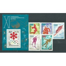 Rusia - Correo 1972 Yvert 3809/13+H,73 ** Mnh Juegos Olimpicos de Sapporo