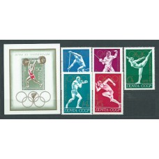 Rusia - Correo 1972 Yvert 3836/40+H,76 ** Mnh Juegos Olimpicos de Munich