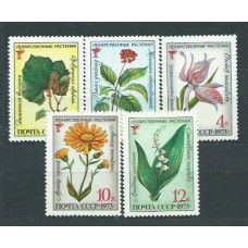 Rusia - Correo 1973 Yvert 3963/7 * Mh Flores