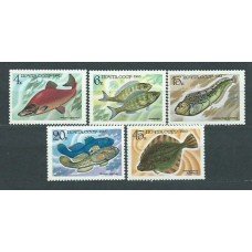 Rusia - Correo 1983 Yvert 5017/21 ** Mnh Fauna. Peces