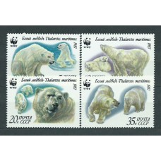 Rusia - Correo 1987 Yvert 5391/4 ** Mnh Fauna WWF