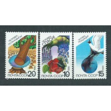 Rusia - Correo 1990 Yvert 5705/7 ** Mnh Protección de la Naturaleza