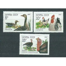 Rusia - Correo 1990 Yvert 5764/6 ** Mnh Fauna. Aves