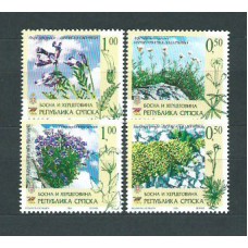 República Serbia (de Bosnia) - Correo Yvert 338/41 ** Mnh Flores