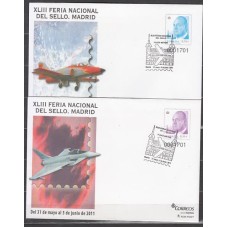 España II Centenario Sobres enteros postales 2011 Edifil 132/3 usado
