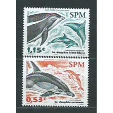 San Pierre y Miquelon - Correo Yvert 843/4 ** Mnh Fauna. Cetaceos